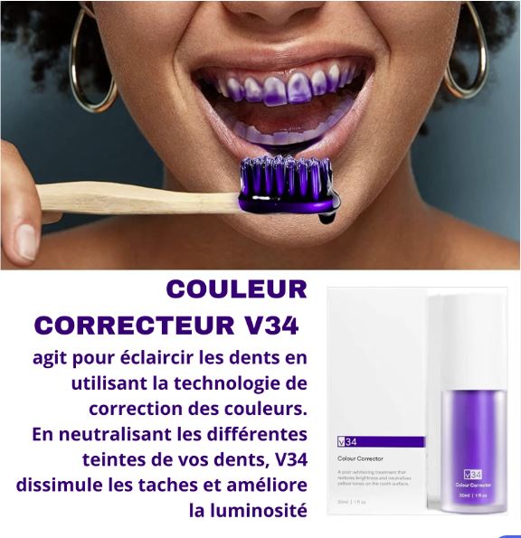 Dentifrice V34 Ultra Blanchissant Happy-Smile™
