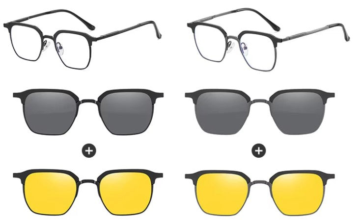 Lunettes soleil 3-en-1 polarisées & magnétiques